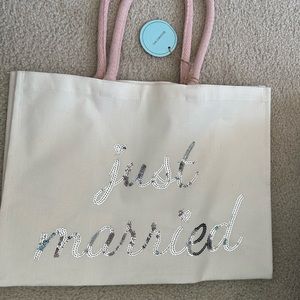 Just Married Beach Bag